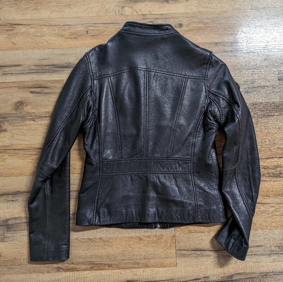 Michael Kors leather moto jacket - Picture 4 of 5
